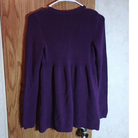 INC Purple Cotton Stretch Button Front Cardigan S Soft Knit Minimalist Layer - Picture 4 of 7